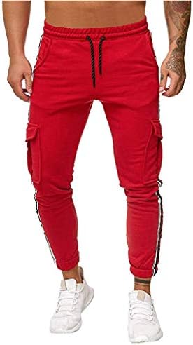 Calças casuais calças masculinas moda calças de calça de bolso de pocketjeans soltas ferramentas de ferramentas