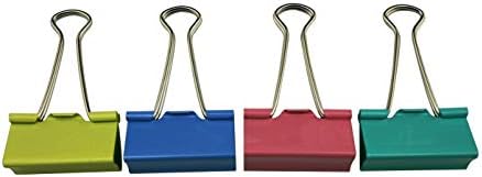 Fenggtonqii Binder Clips Capacidade Largura em 33 mm e capacidade de 13 mm de cor mista 10 conjuntos