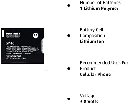 Motorola GK40 Bateria de substituição para Cedric Moto E3, Moto E4, Moto G4 Play XT1607, Moto G5 XT1601, XT1603, XT1675