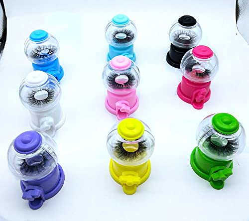 20pcs cílios vazios Design da caixa de cílios da máquina de doces de embalagem para cílios de tira de 25 mm 3D Mink