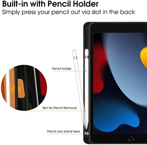 ipad 10th geração caixa iPad 10,9 polegadas estojo 2022 com suporte de lápis embutido, tampa de couro de fólio com