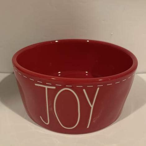 Rae Dunn Joy Dog Pet Bowl - vermelho - 6 polegadas - cerâmica