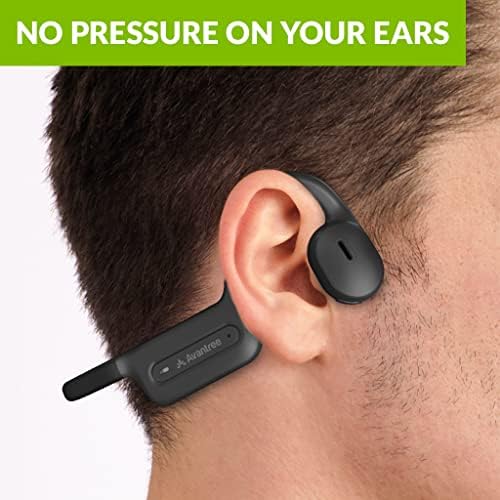 Avantree Medley Air - Earbuds sem fio de orelha aberta para TV com transmissor Bluetooth/fones de ouvido Dock de carregamento,