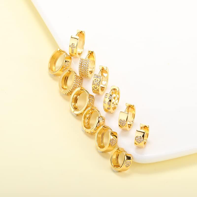 T3Store minimalista geométrica redonda de zircão fivela de ouvido para mulheres Brincos de joias de argolas de festas na moda Acessórios para festas de joalheria-10605
