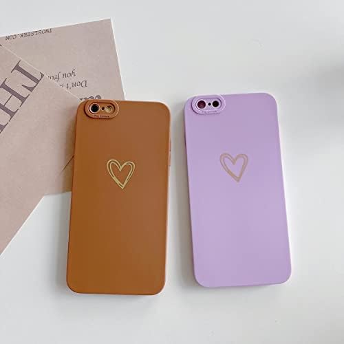 Caso do iPhone 6s Plus para meninas, estojos fofos de telefone iPhone 6 Plus For Women Heart Padrão de silicone macio
