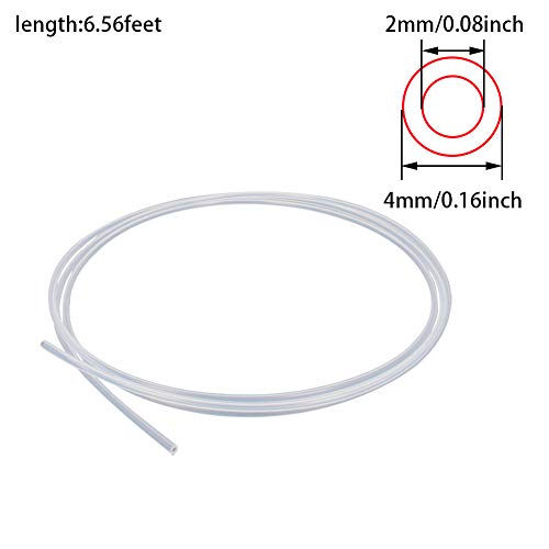 Bettomshin 1pcs Comprimento de 3,3 pés PTFE TEFLON BOWDEN TUBE, Tubo de conector transparente para transporte de impressoras