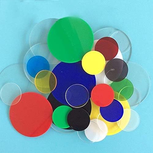 Folha de acrílico YUESFZ Placa de Perspex Round Shape Color Oppa, pode ser usado para fabricação de modelos, 5pcs,