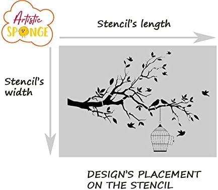 Birds in Cage Stencil A5 A4 A3 e Vários tamanhos Durável Reutilizável Para Cartões Decoração de Scrapbooking Presente