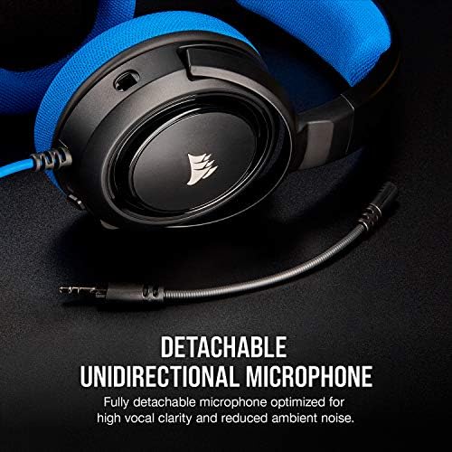 CORSAIR HS35 - fone de ouvido de jogos estéreo - Earcups de espuma de memória - Discord Certified- Works com PC, Xbox Series X, Xbox Series S, Xbox One, PS5, PS4, Nintendo Switch e Mobile - Blue