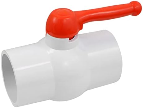 Válvula de válvula de linha média PVC Ball Válvula de esfera vermelha Handle THATE DESLIGADA 3 pol. Conexões de solveções