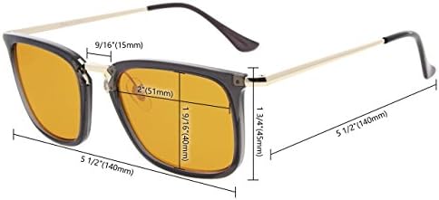 Eyekepper Classic 97% Blocking Reading Glasses, lente de laranja escura com leitores de computador de revestimento anti -reflexivo