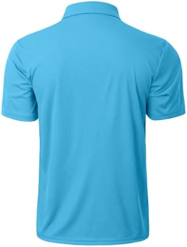 Camisa polo wancafoke para homens camisas de golfe de manga curta camisas de umidade wicking