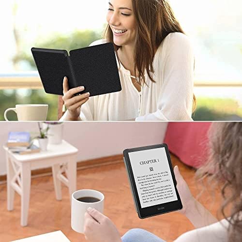 JNSHZ Tampa inteligente magnética para 2021 New Kindle Paperwhite 5 Capa de 6,8 polegadas Caixa leve com acordar/sono automático - azul -céu, laranja