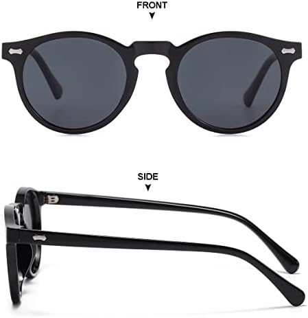 Óculos de sol polarizados vintage gleyemor para homens Óculos de sol redondos de proteção UV400 RETRO RETRO MATURA