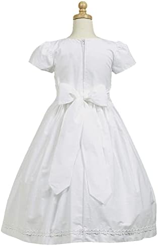 Vestidos de comunhão branca da Swea Ervy & Lilli com mangas para meninas 7-16 - vestido de boneca disponível - algodão