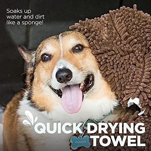 Toalha de cachorro super shammy de cachorro encharcado, toalhas de cachorro laváveis ​​de microfibra para secar cães e limpeza,