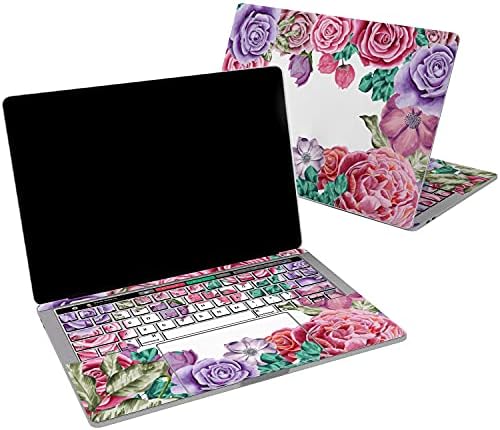 Lex Altern Vinyl Skin Compatível com MacBook Air de 13 polegadas Mac Pro 16 retina 15 12 2020 2019 2018 Flores florais de cor de