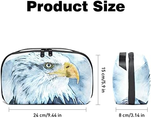 Carteira de bolsa de bolsas de viagem de caixa de transporte de caixa de transporte de caixa de gola USB Organizador de bolso, águia aquarela