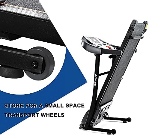 Esteiras para casa com 12 programas automáticos e 3 modos, fitness motorizado em execução Treadmill Incline Workout LCD e Pulse