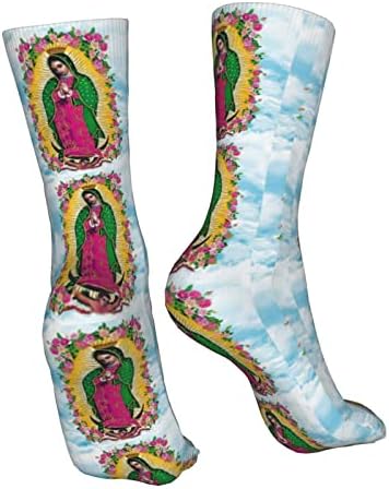 Guadalupe Virgin Socks Homens e mulheres Meias casuais meias unissex meias esportivas meias
