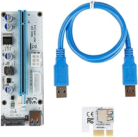 Conectores PCI -E Riser Card 60cm USB 3.0 Ver 008S Candimento gráfico Cabo PCI Express 1x a 16x Adaptador PCIE Extender