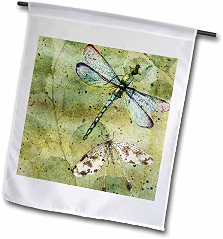 3drose Cassie Peters Digital Art - Dragonfly Vintage Collage - Sinalizadores