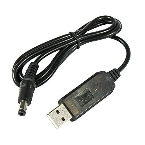 HQRP USB a DC 12V Cabo de subida compatível com Shure PS21 PS23 PS-21 PS-23 PS23US PS21US 200M, FP22, FP24, FP33 Mixer, ET4,