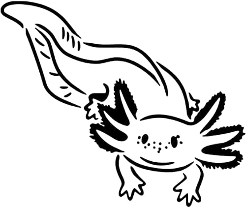Azeeda A5 'axolotl' estêncil/modelo