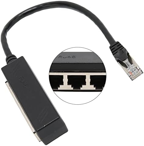 ASHATA RJ45 Ethernet Splitter Cable, 8 pinos RJ45 1 macho a 4 x Port Female Lan Ethernet Splitter Adapter Cable