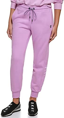 DKNY Women's Sport Fleece Jogger Sweatpante com bolsos