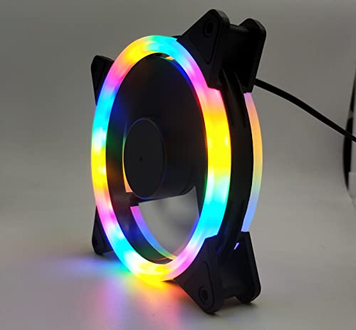 Os ventiladores de estojo PC RGB lideraram 120mm silencioso e de resfriamento para o computador para jogos sem controlador