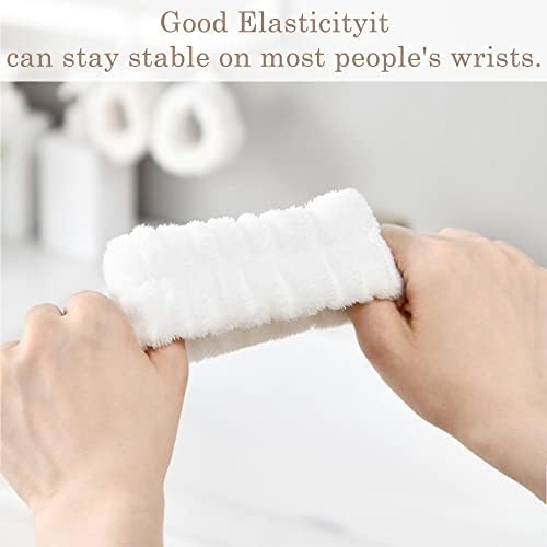 Ayesha Toalhas de pulso Para lavar as pulseiras de spa de face Microfiber Wash Bandos de toalhas 8pcs