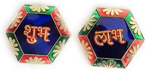 W pavão diwali pavão shubh labh acrílico rangoli decorações com pedras e lantejoulas de decoração festiva tradicional