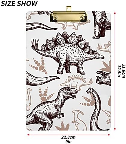 Dinosaurs Plastic Claipboard 9 x12.5 CLIPLICS COMBRAÇÕES COM PLIP