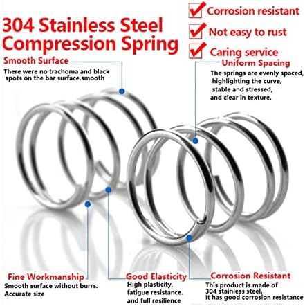As molas de compressão são adequadas para a maioria dos reparos i 304 Aço inoxidável compressão do rotor Retorno Retorno de mola