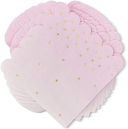 Nudários de festa rosa Ombre Ombre, 100 pacote, 5 polegadas, 5 polegadas