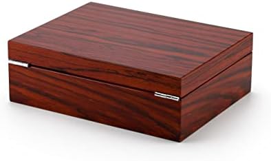 MusicBoxattic Ultra -Sleek 30 Nota Hi Bloss Zebra Listed Wood Finish Jewelry Box - Canon em D