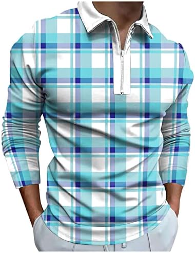 Homens Moda Fashion Lappel Lapel 3D Impressão digital de manga longa Top camiseta Camisa Top de camisas de manga longa