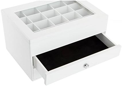 DCASA - Modern White White Lacquered Jewellery Box for Bedroom Fantasy
