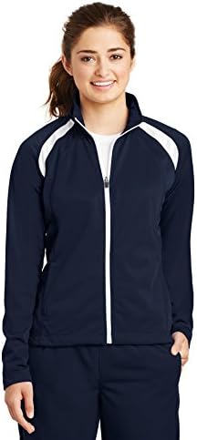 Sport Tek Tricot Jacket True Navy/White, L