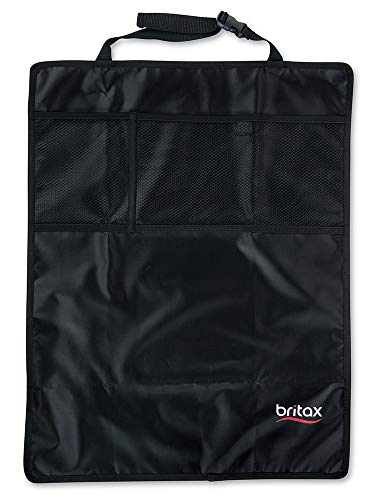 Protetores de assento do tapete do britrax, 2 pacote | Resistente à água + máquina lavável + organizador de armazenamento de bolso, preto