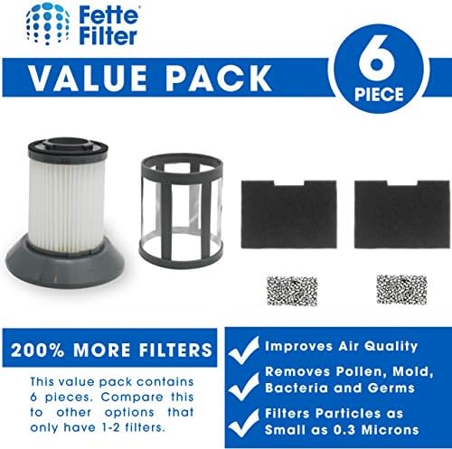 Filtro Fette-conjunto de filtros de vácuo de 6 peças Compatível com aspirador de gola Bissell Zing Bagless Modelo