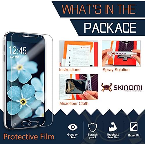 Protetor de pele de corpo inteiro Skinomi compatível com ZTE Axon 7 Techskin Cobertura completa Clear HD Film