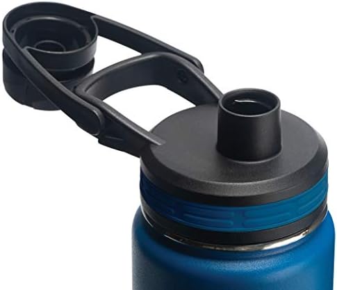 ThermofLask Double Stainless Aço Isolado Garrafa de Água com duas tampas, 24 onças, cobalto