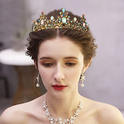Didder Baroque Crowns vintage para mulheres Princesa Coroa Tiaras para mulheres meninas Tiaras e coroas para mulheres Tiara para