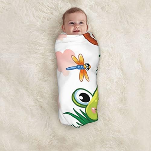 Fropo Baby Stuff Swaddle Capa Frog e Lotus Leaf Cobertors Para chuveiro Recebendo Cobertores para criança recém -nascida