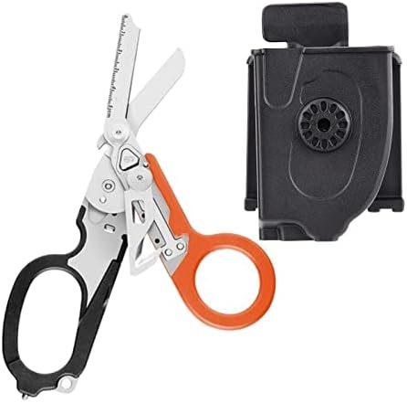 Tesouras multitool de emergência com a inclusão de tesoura dobrável de emergência, cortador de fita, cortador de anel, régua, chave