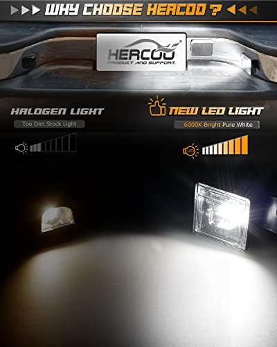 Hercoo LED Placa Luzes leves Luzes traseiras Tag Lâmpada LIVRO DE FIO DE FIO COMPATÍVEL COM Chevrolet Silverado Colorado GMC Canyon