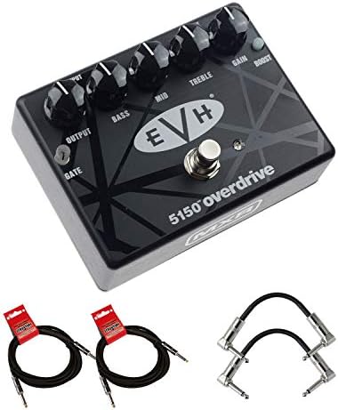 MXR EVH 5150 Eddie Van Halen Overdrive Analog Guitar Efeito Pacote Pedal com 4 cabos