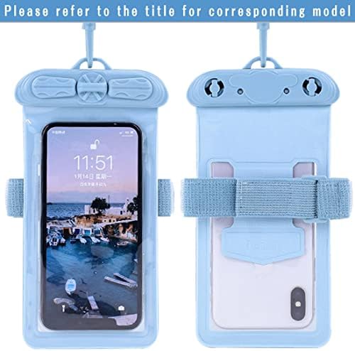 Caixa de telefone Vaxson, compatível com a bolsa à prova d'água da Lenovo A859 [Filme de protetor de tela] Blue